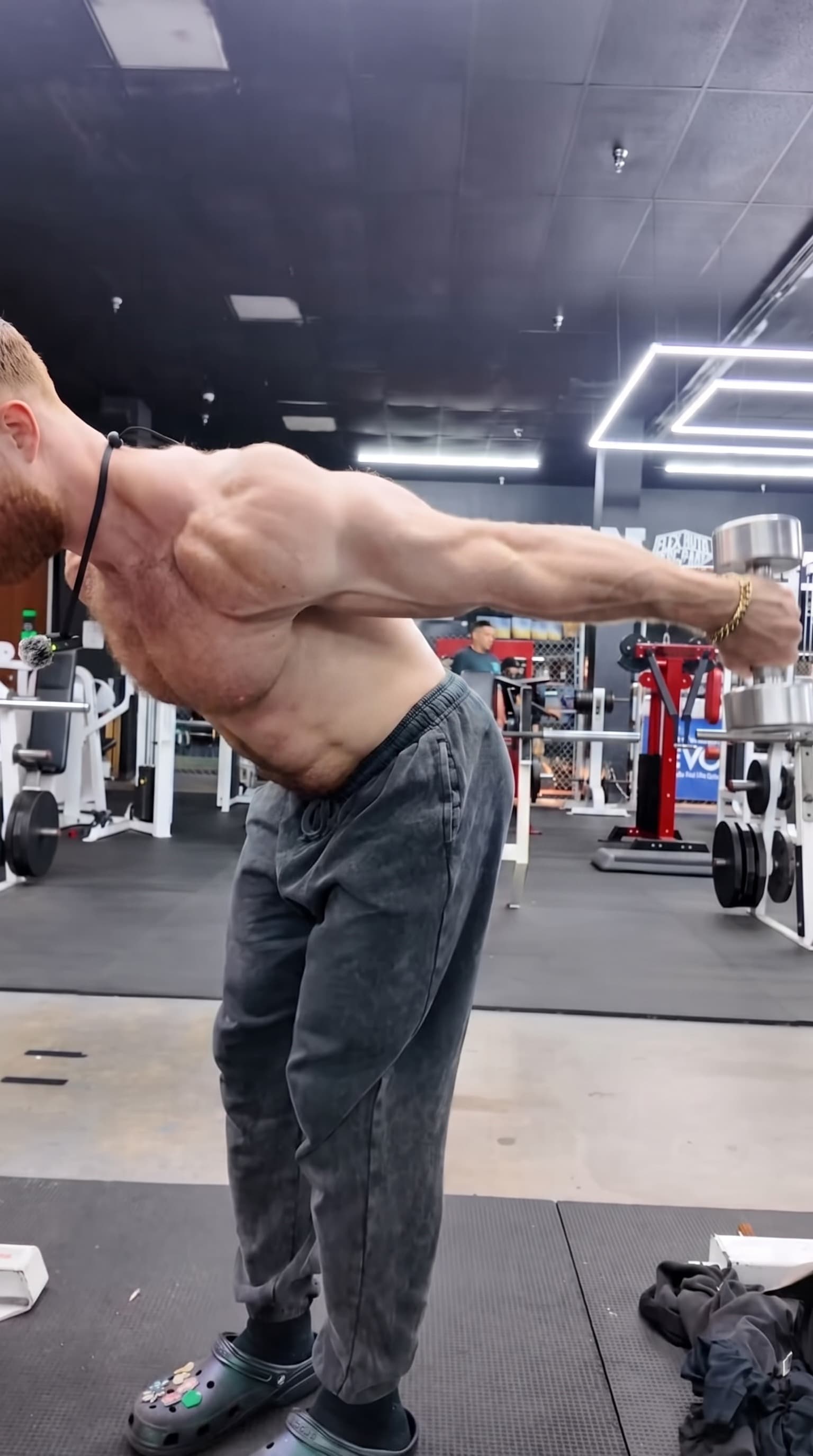 Frame from the rear delt breakdown reel
